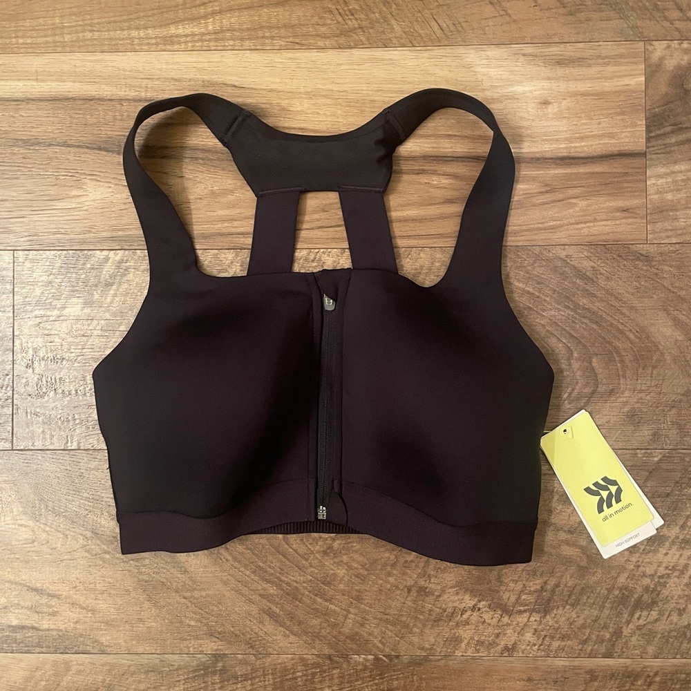 NWT! All In Motion Sports Bra Keyhole Black 36C Women's Sculpt High Support - Picture 3 of 12